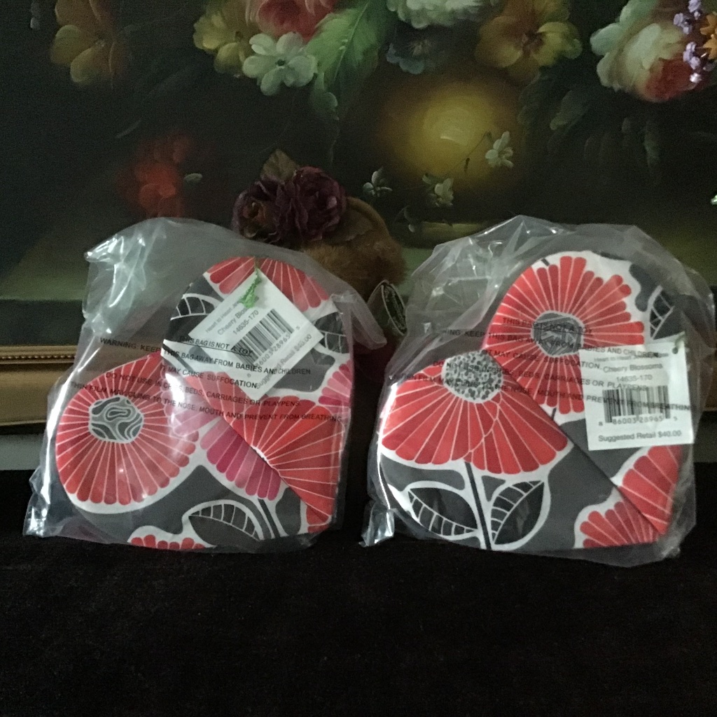Nwt 2 Pcs Vera Bradley Heart To Heart Jewelry Case In Cheery Blossoms